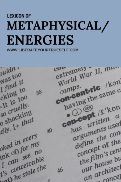 metaphysical dictionary METAPHYSICAL LEXICON DICTIONARY
